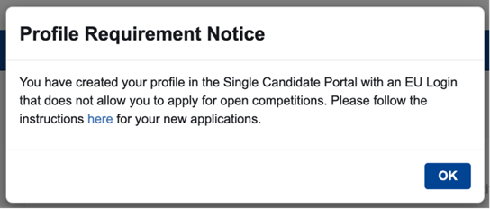 popup message
