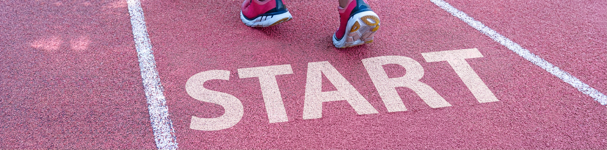 a runner at a starting line